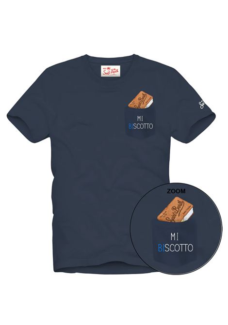 T-shirt Mc2 Saint Barth Austin uomo AUSTIN05604H Blu manica corta taschino biscotto MC2 SAINT BARTH | T-shirt | AUSTIN05604H61